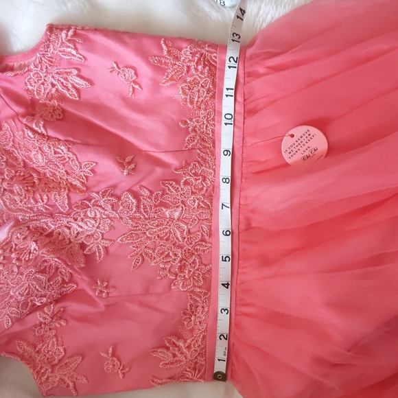 New! Chi Chi London Nika Dress Coral - Picture 12 of 13